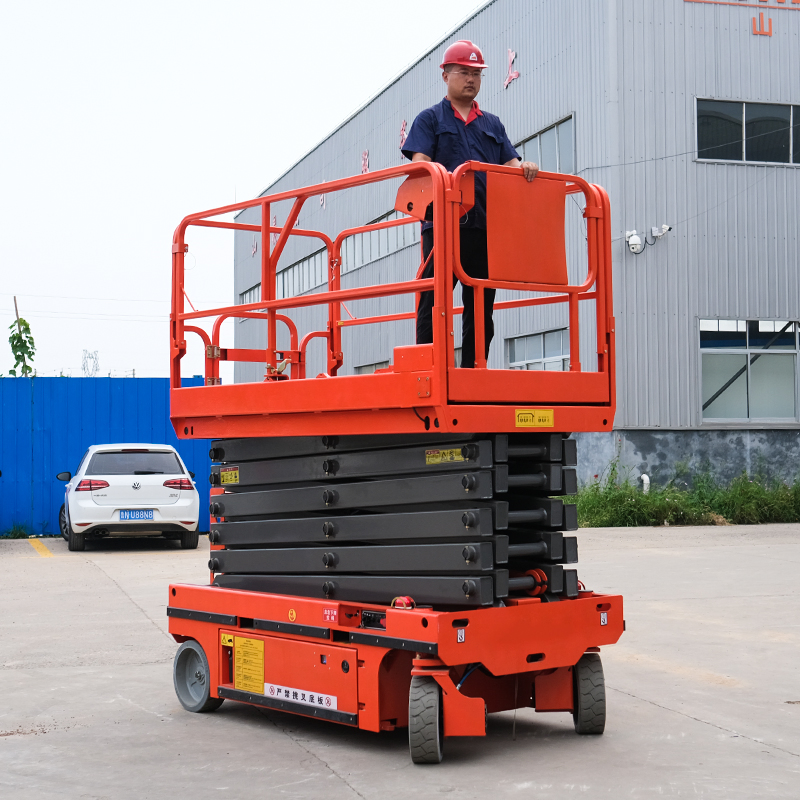 380kg 6m Scissor Lift Heavy Duty Hydraulically Driven Lifting Platform Scissor-Fork Structure