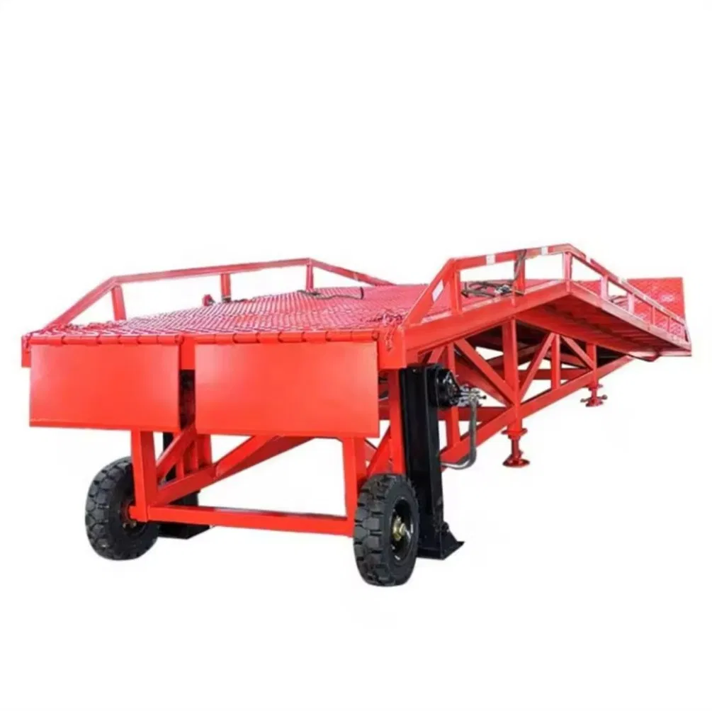 Customized Color 6-10t Hydraulic Warehouse Mobile Yard Ramp Platforms