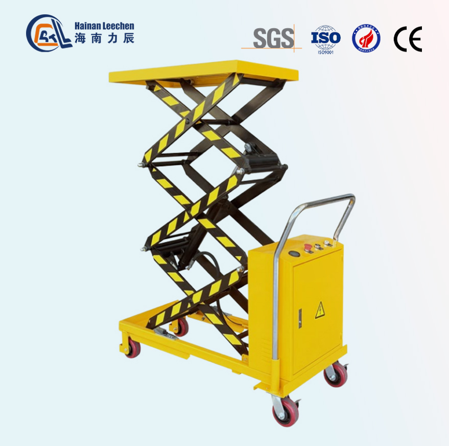 2026 150-1000kg Mobile Semi-Electric Double Scissor Lifting Platform