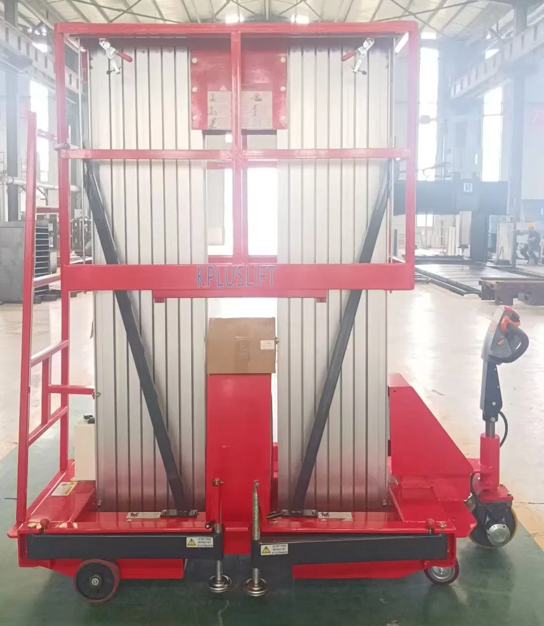 Kpluslift 200kg Double Masts Electric Powered Mobile Scissor Lift Work Platform
