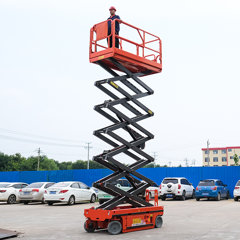 380kg 6m Scissor Lift Heavy Duty Hydraulically Driven Lifting Platform Scissor-Fork Structure