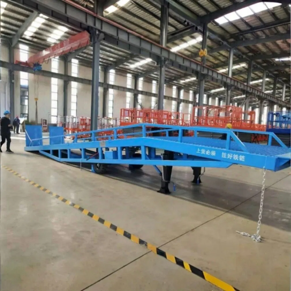 China Supply Warehouse Lifting Equipment Mobile Electric Dock Leveler Hydraulic Truck Loading Ramp