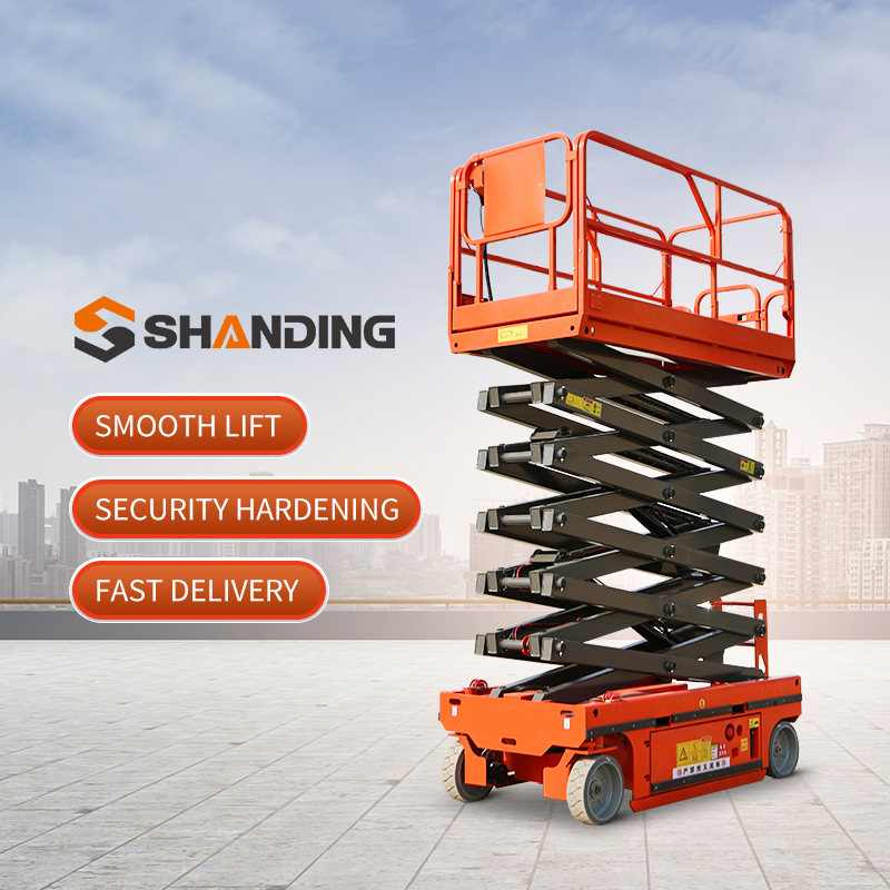 380kg 6m Scissor Lift Heavy Duty Hydraulically Driven Lifting Platform Scissor-Fork Structure