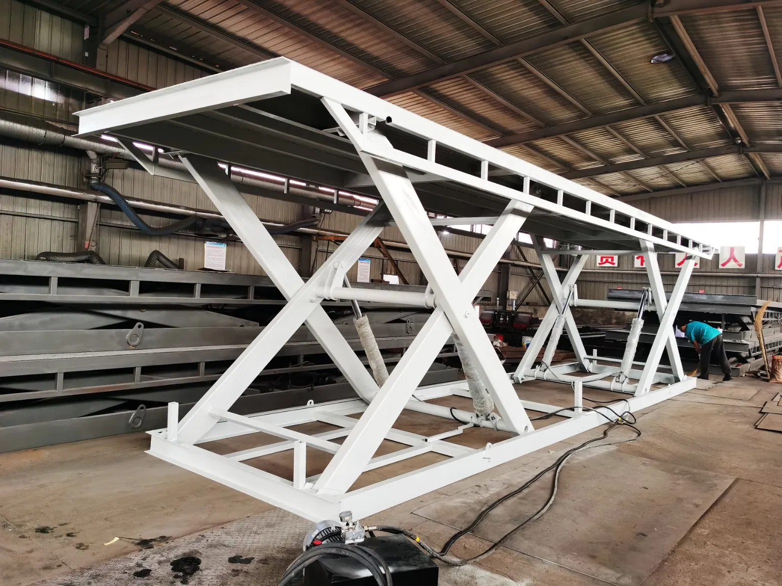 Heavy Duty 12 Ton Hydraulic Double Scissor Lift Platform for Car Loading