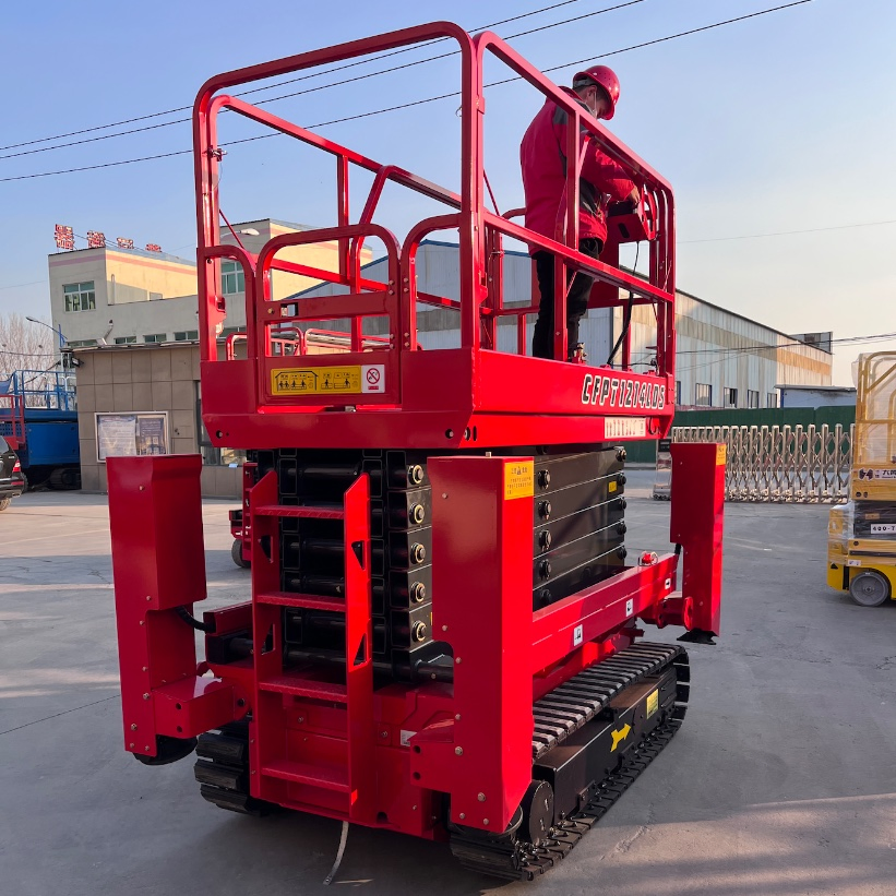 Small Self-Propelled Hydraulic Lift Platform Mini Home Mobile Scissor Crawler Platform