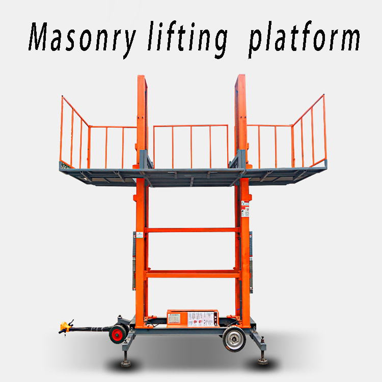 Foldable Hydraulic Building Brick Freight Steel Material Cargo Masonry Electric Lifting Platform