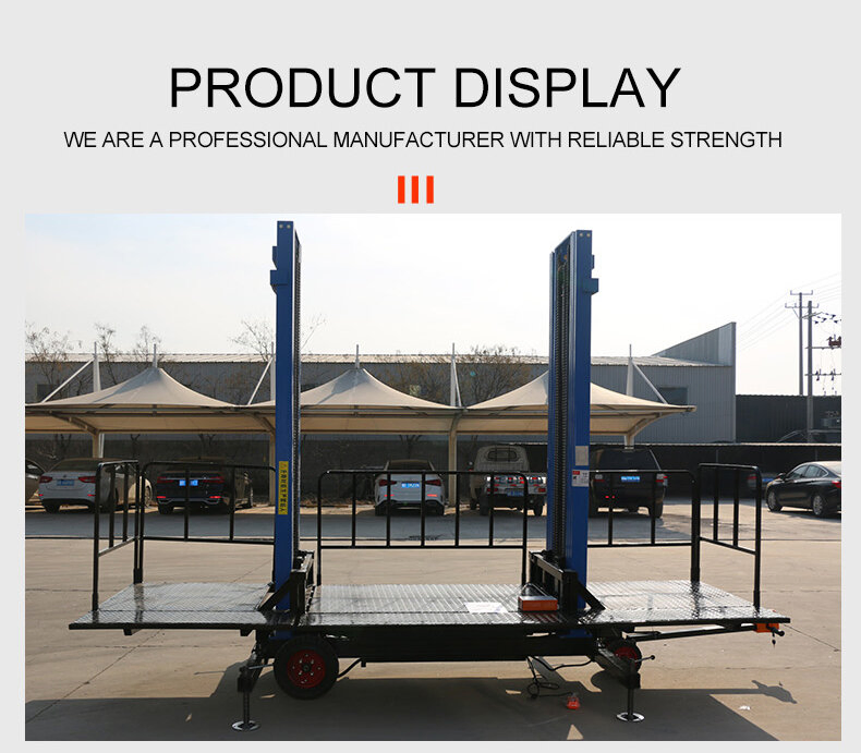 Heavy-Duty 10m Mobile Masonry Platform Hydraulic Aerial Work Platform with Single Mast Lifting Table Lift Platform