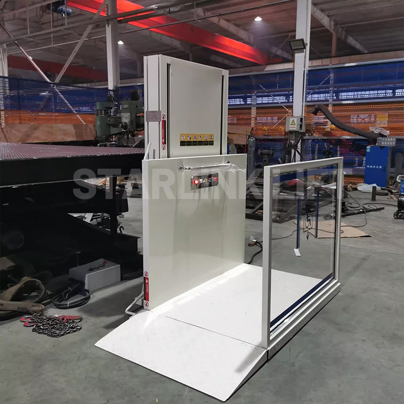 Man Accessible Vertical Lift for Disabled Small Home Vertical Platform Lift Vertical Wheelchair Lift