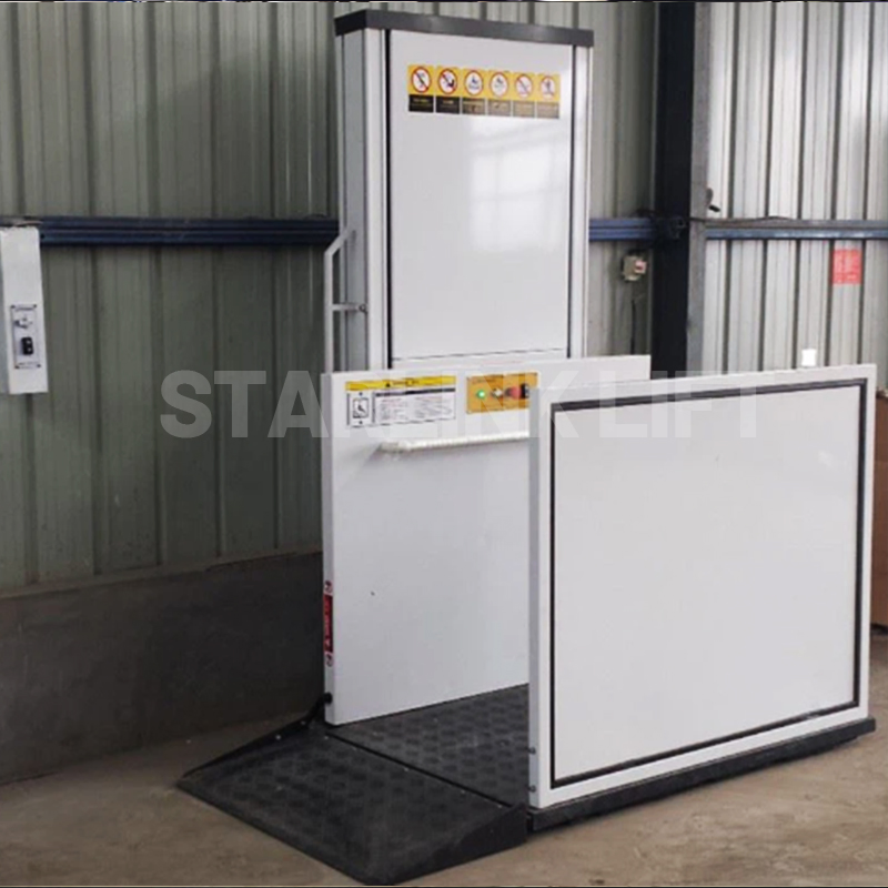 Man Accessible Vertical Lift for Disabled Small Home Vertical Platform Lift Vertical Wheelchair Lift