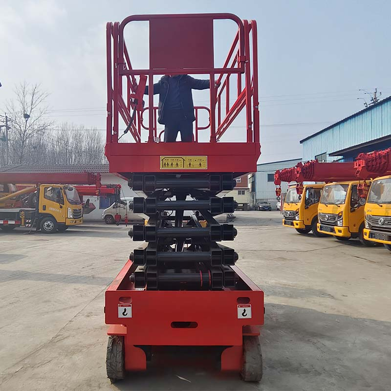 Low Noise Electric Scissor Work Platform 8m Mobile Lifting Platform for Indoor Use