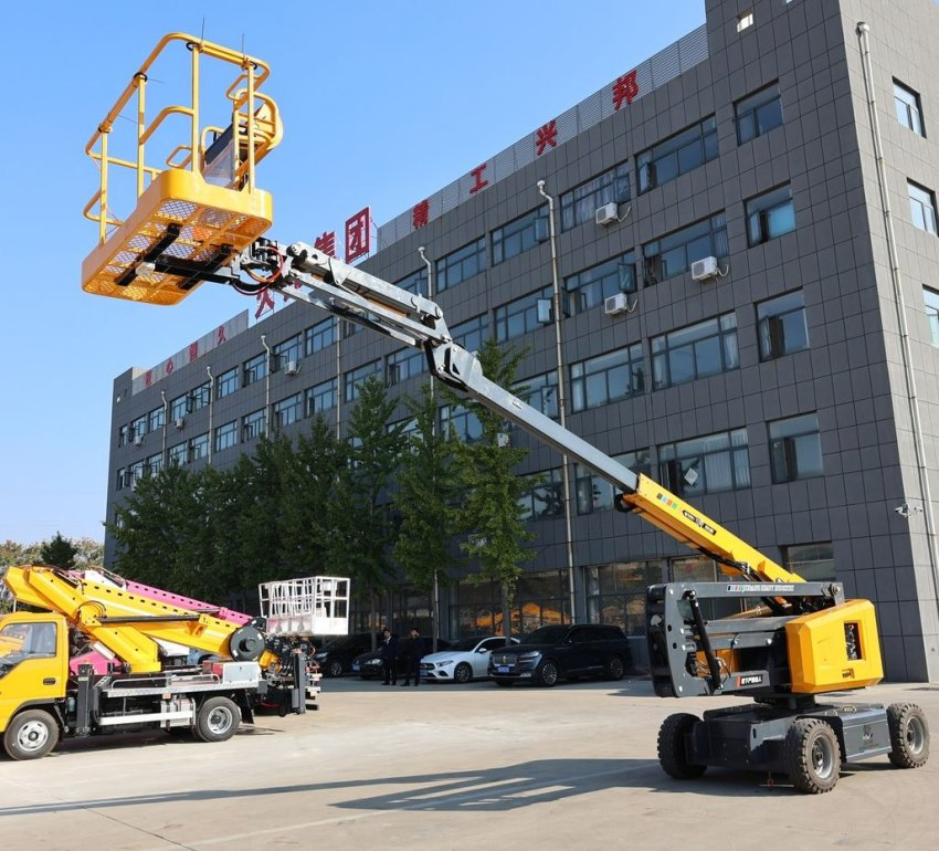 Telescopic Boom Lifting Capacity of 200kg High Efficiency Aerial Work Platform