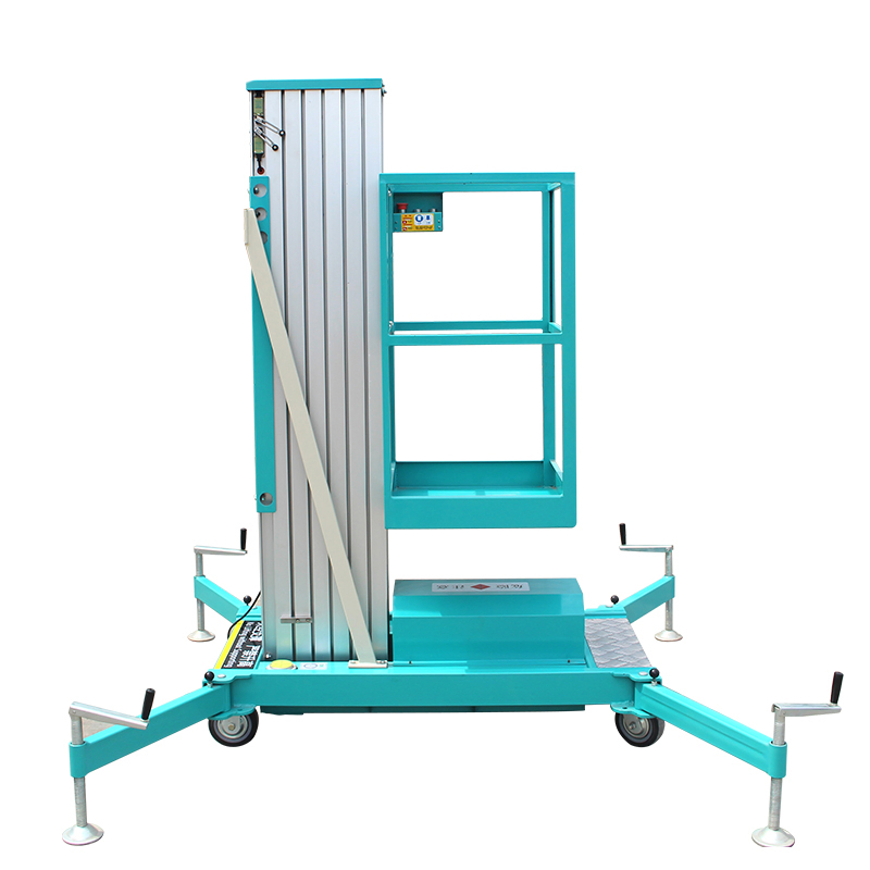 Personal Lift Ladder Single One Mast Electric Lifting Aluminum Alloy Man Lift Single Mast Mobile Aluminum Aerial Work Platform