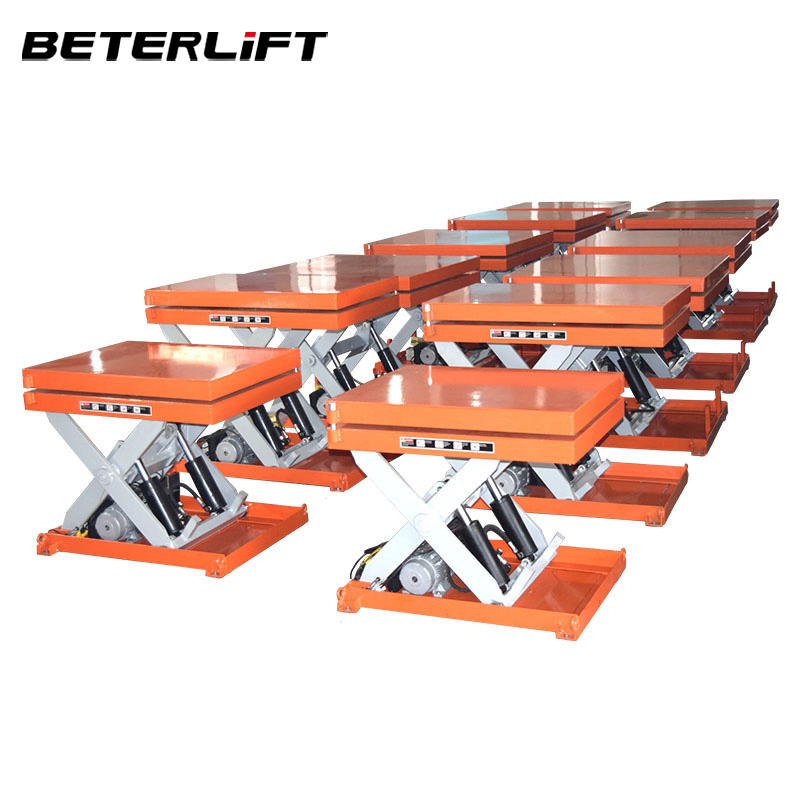 Customized 1t - 4t Load Capacity Double Deck Rotary AC Power Scissor Lift Table Lifting Platform with CE