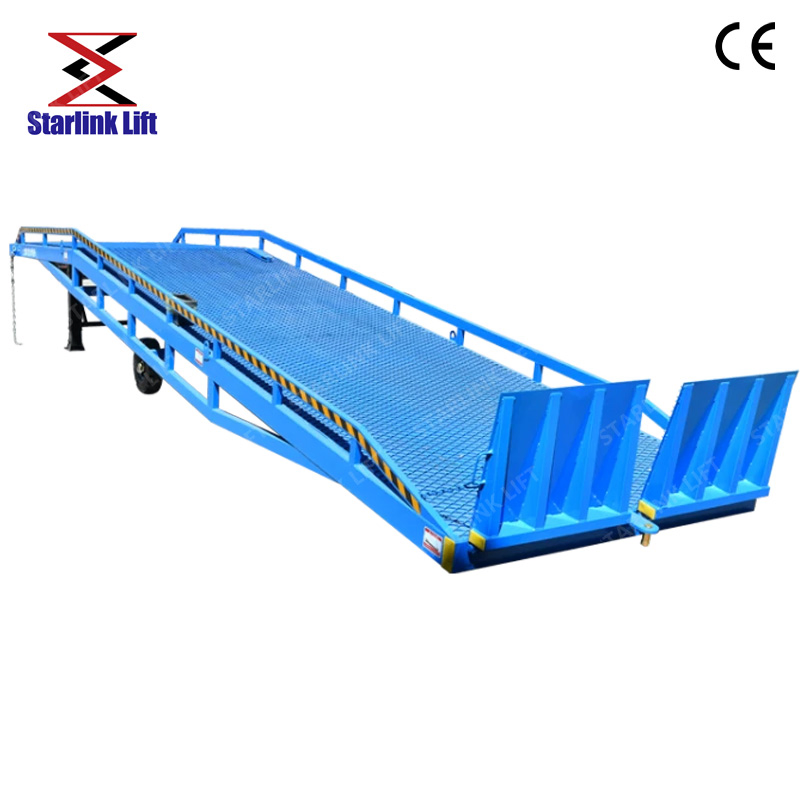 8ton 10ton 12ton 15ton Mobile Loading Unloading Ramp for Container Yard Ramp Forklift Ramp Dock Leveler Container Yard Ramp