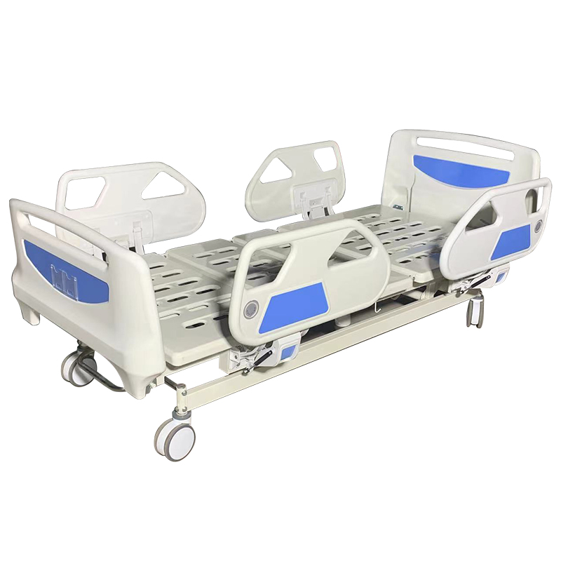نقل مرضى العناية المركزة الطبية 3 سرير مستشفى ICU قابل للتعديل كهربائياً مع 4 زوايا مضادة للاصطدام
