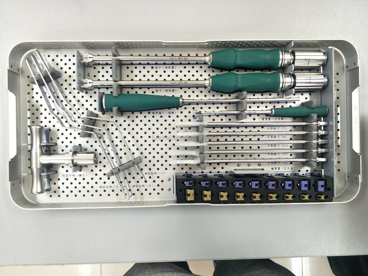 CE Posterior Orthopedic Lumbar Interbody Fusion Cage Instruments Tlif Instruments