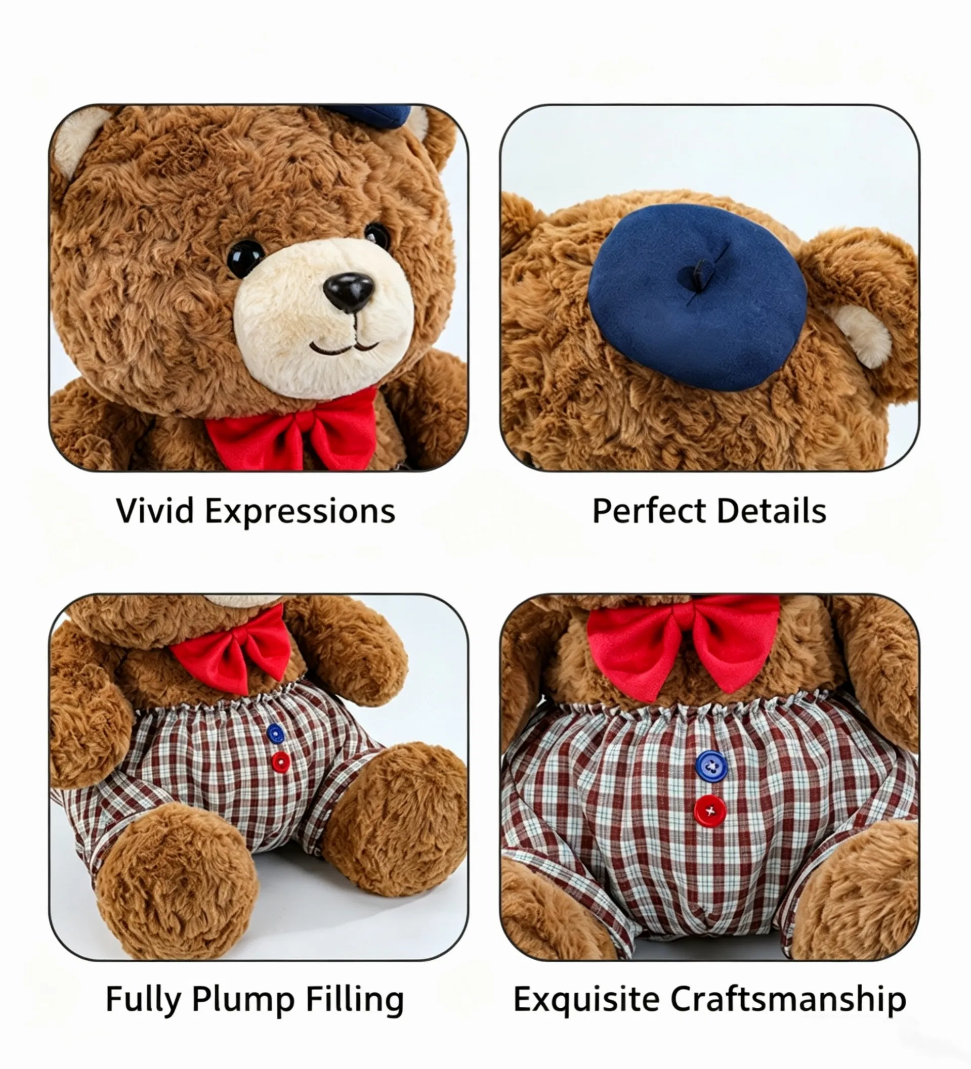 Variedad de modelos de juguetes de peluche personalizados
