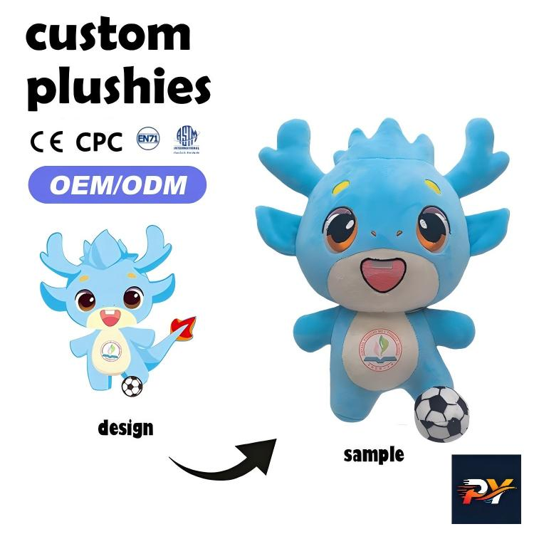 Juguete de peluche personalizado de oso polar blanco, relleno de algodón PP ecológico, técnica de bordado utilizada, juguete de peluche de alta calidad personalizado