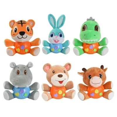 Muñeco de peluche de animal con música y luz
