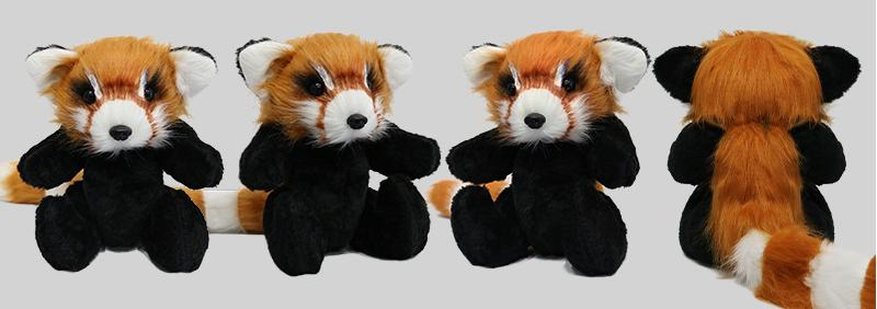Juguetes de peluche súper suaves, adorables pequeños zorros y mapaches