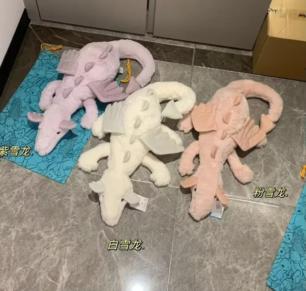 Juguete de felpa de algodón orgánico Jelly Cat Dragón del cielo y Dragón de nieve muñeco suave y esponjoso con relleno de PP almohada suave y pesada