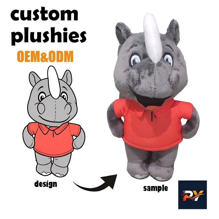 Muñeco de peluche personalizado Crea tu propia marca Muñeco corporativo personalizado Juguete de animales de peluche