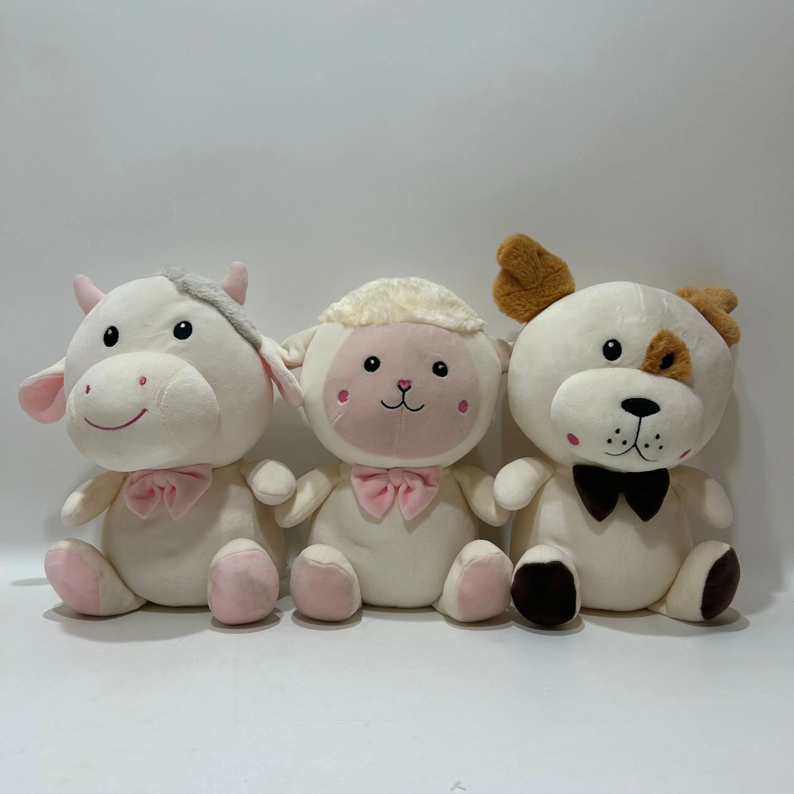 5 Animales de peluche elásticos súper suaves variados en perros, hipopótamo, zorro, etc