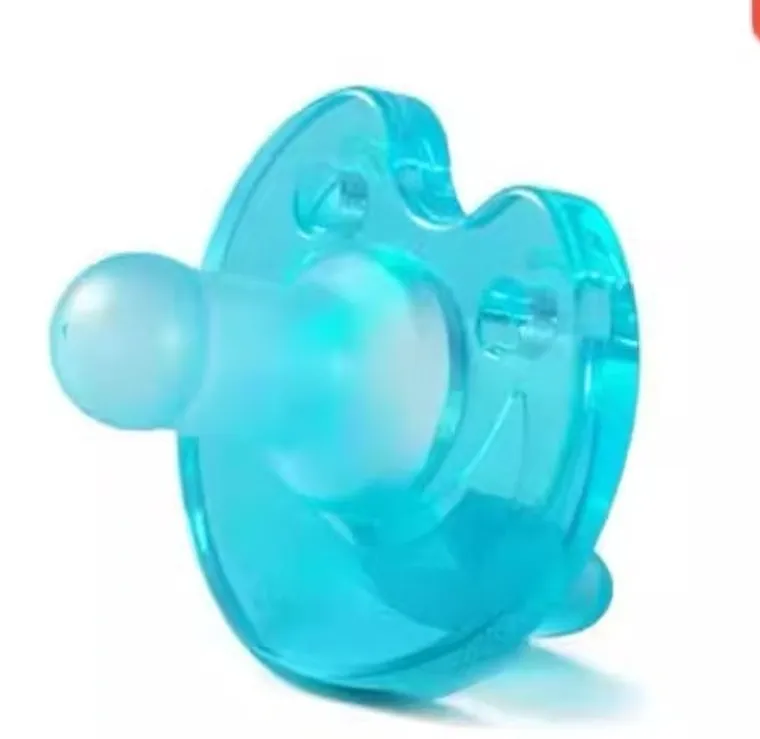 2025 Juguete de peluche de delfín con chupete de silicona pura azul bebé