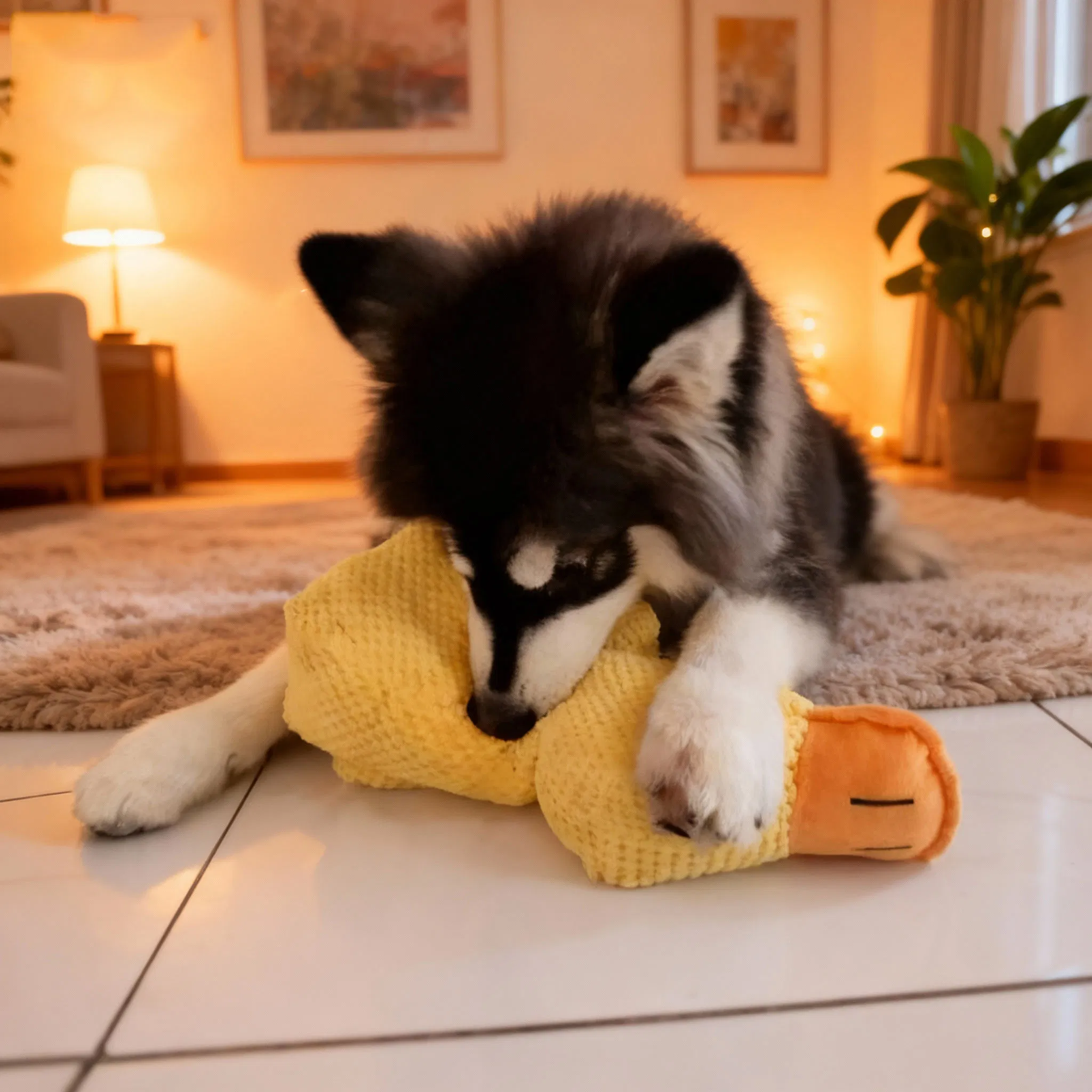 Juguetes para perros indestructibles para masticadores agresivos, ecológicos, pato de peluche crujiente y chirriante para razas pequeñas, medianas y grandes, cachorros