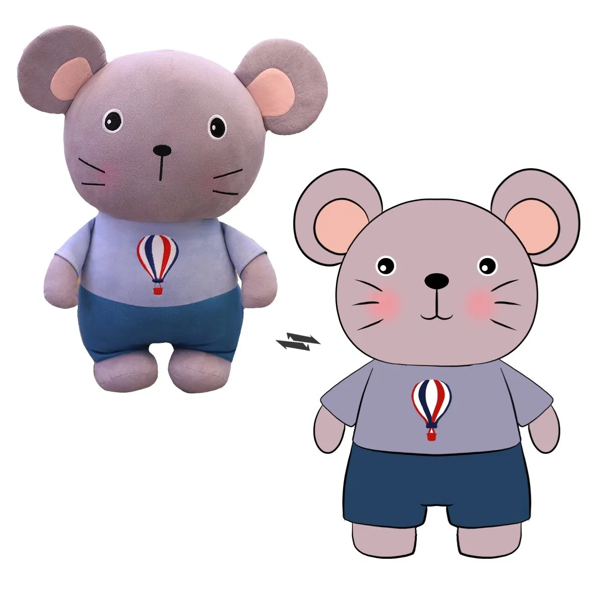 Gato de peluche de pie