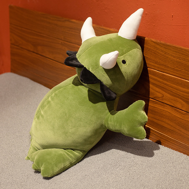 Precio Mayorista Fabricante OEM Peluche Personalizado Juguetes De Peluche Almohada Dino Personalizada Linda Dinosaurio Animales De Peluche Con Peso Fábrica