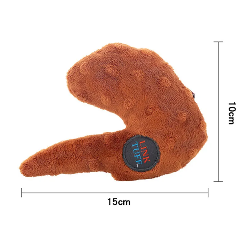 Juguete interactivo de peluche creativo para mascotas, hamburguesa de pollo frito, cubo familiar, juguete masticable y chirriante para perros