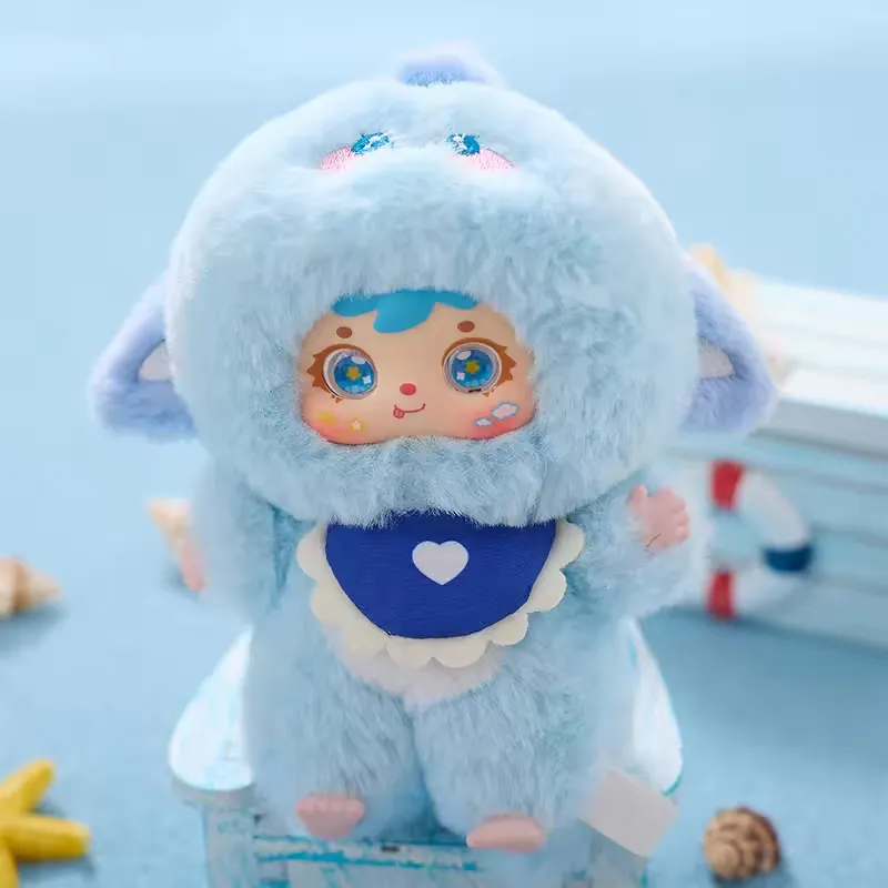 Colección de muñecos de peluche de fiesta en el mar en caja sorpresa