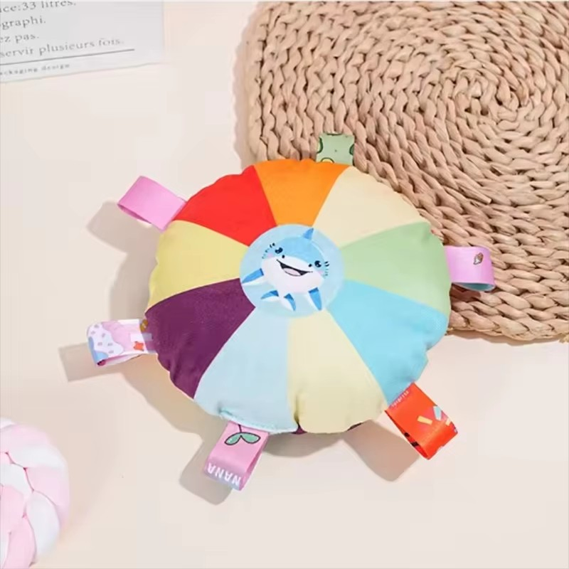 Disco volador de juguete de felpa colorido, ecológico y duradero para cachorros