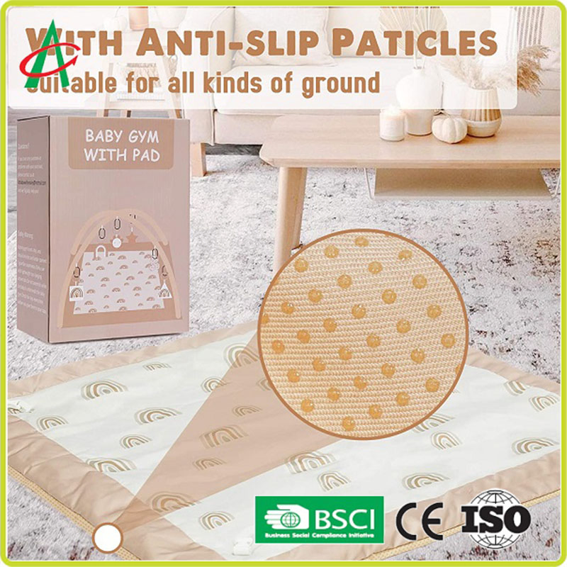 Alfombra de Juego de Actividad para Bebés Lavable con 6 Conjunto de Juguetes de Peluche Mini
