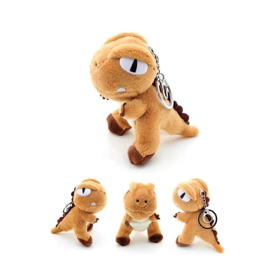Dinosaurio Bordado Marca Propia Suave Peluche Muñeco Animal Juguete Personalizado Llavero