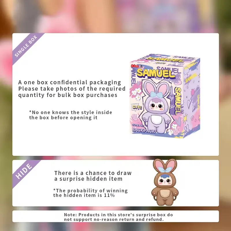 Caja Sorpresa Grande Alta Calidad Nuevo Muñeco de Peluche Mochila 100% Regalo de Misterio Genuino Juguete Original para Niños Unisex