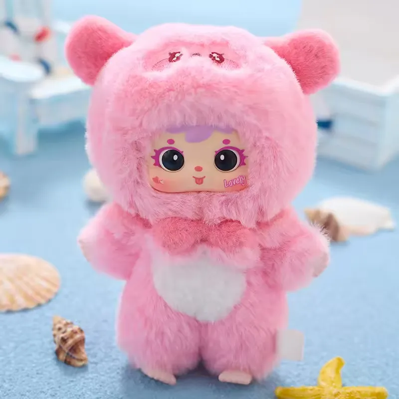 Colección de muñecos de peluche de fiesta en el mar en caja sorpresa