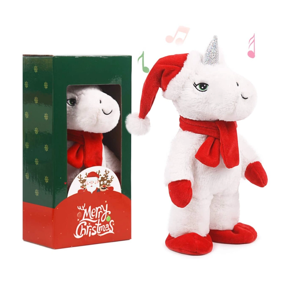 Navidad LED Papá Noel 14inches Animado Eléctrico de Peluche Juguetes Musicales de Regalo