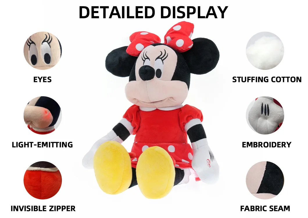 Juguetes de peluche de dibujos animados divertidos y amigables para niños