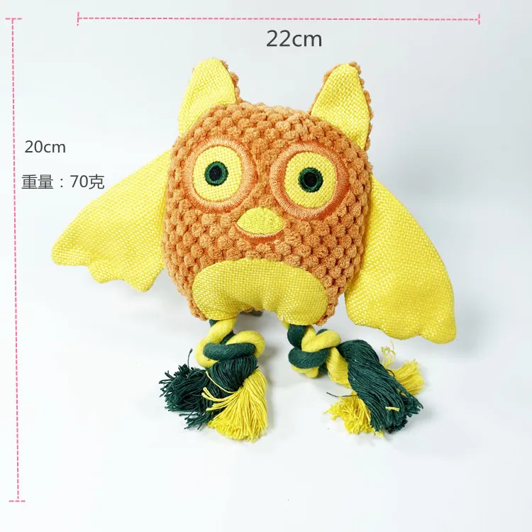 Juguetes interactivos para perros, diseño de forma de animal de felpa duradera, juguete para masticar educativo