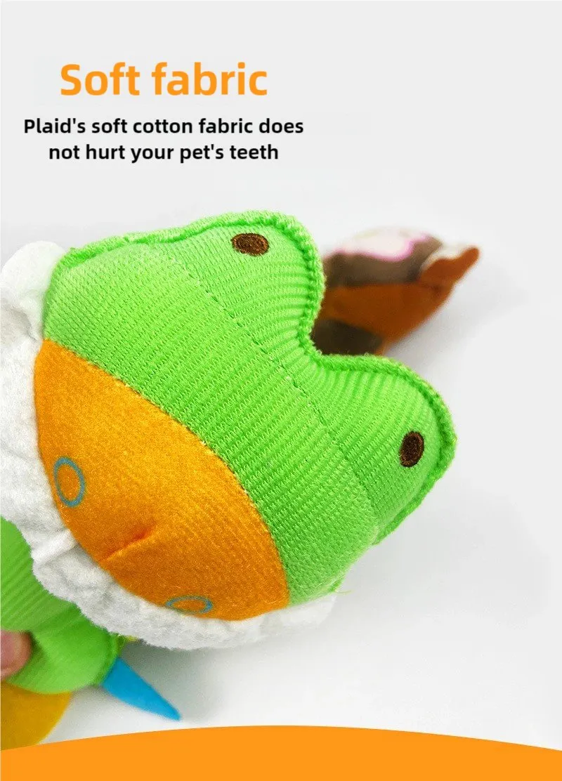 Juguetes para mascotas al por mayor, juguetes de peluche para perros, juguetes de gato de dibujos animados con sonido activado, juguetes educativos suaves y resistentes a mordidas