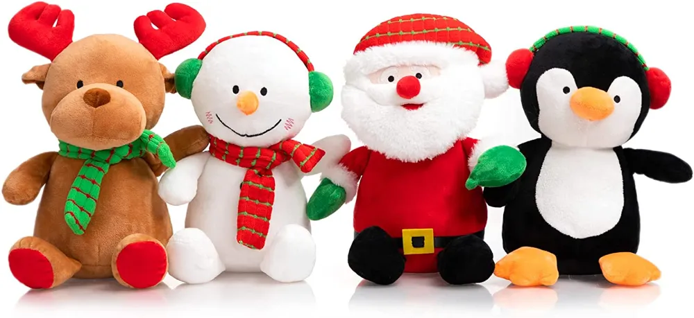 Regalo de Navidad de peluche personalizado en forma de animal, juguetes de peluche suaves