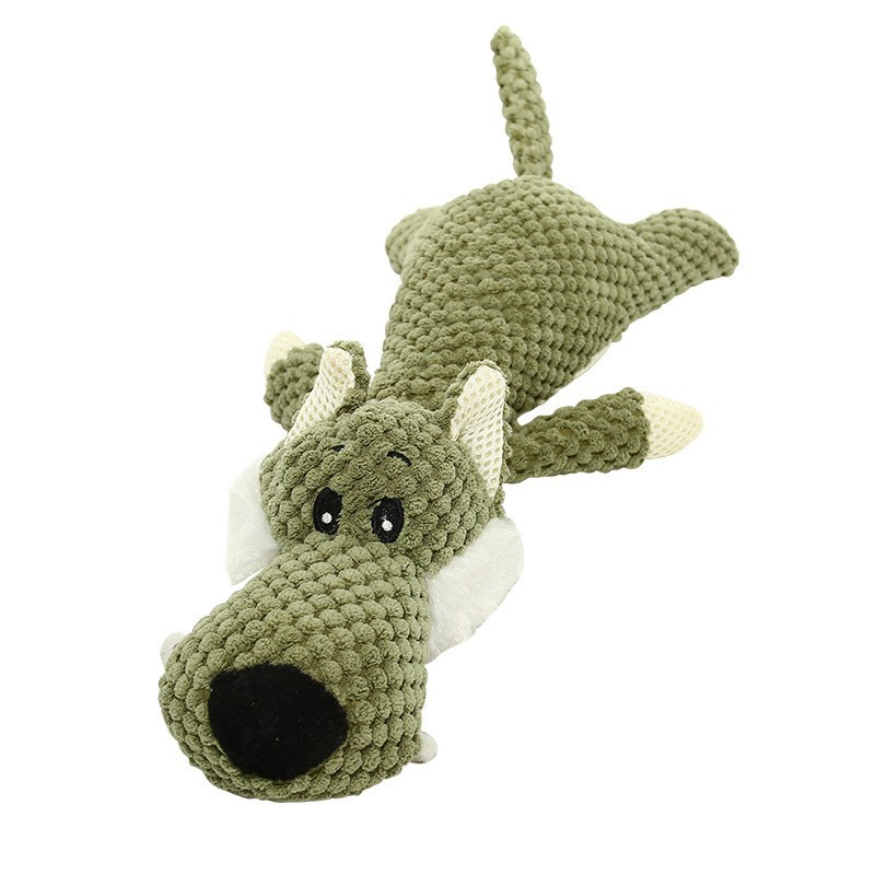 Juguete de perro indestructible de forma de animal, suave, chirriante, para masticar y jugar
