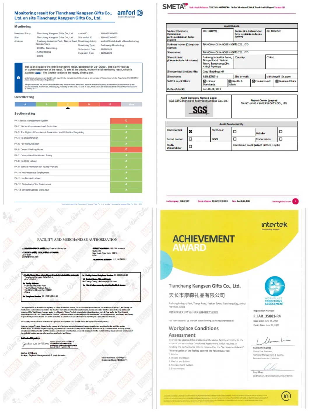 Certificaciones obtenidas