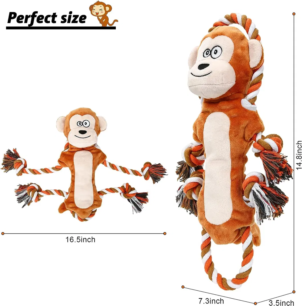 Juguete de peluche para perros grandes y agresivos, juguetes para perros indestructibles con sonido