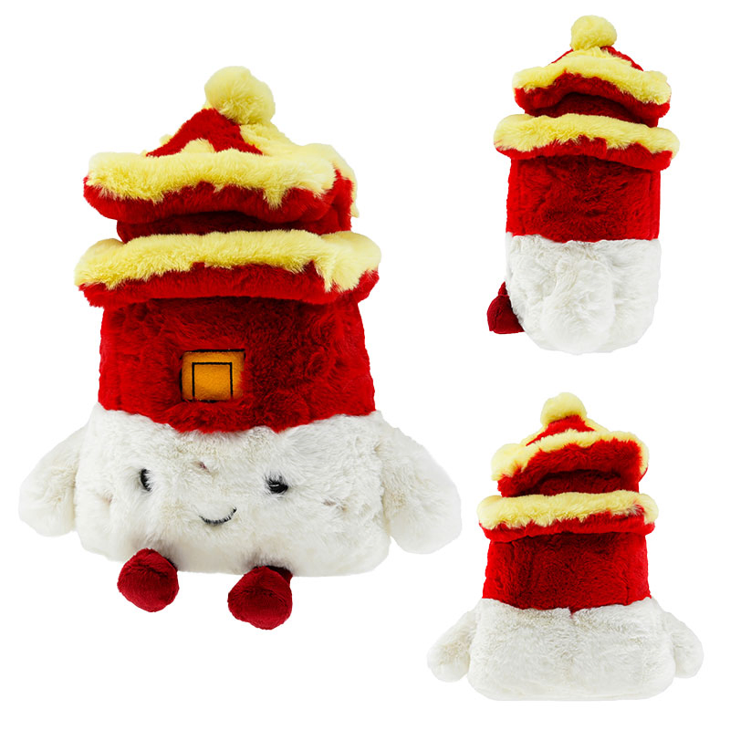 Fabricante de Juguetes de Peluche Personalizados Diseña Tu Propia Marca de Juguetes Blandos Juguete de Edificio de Peluche Almohada de Peluche