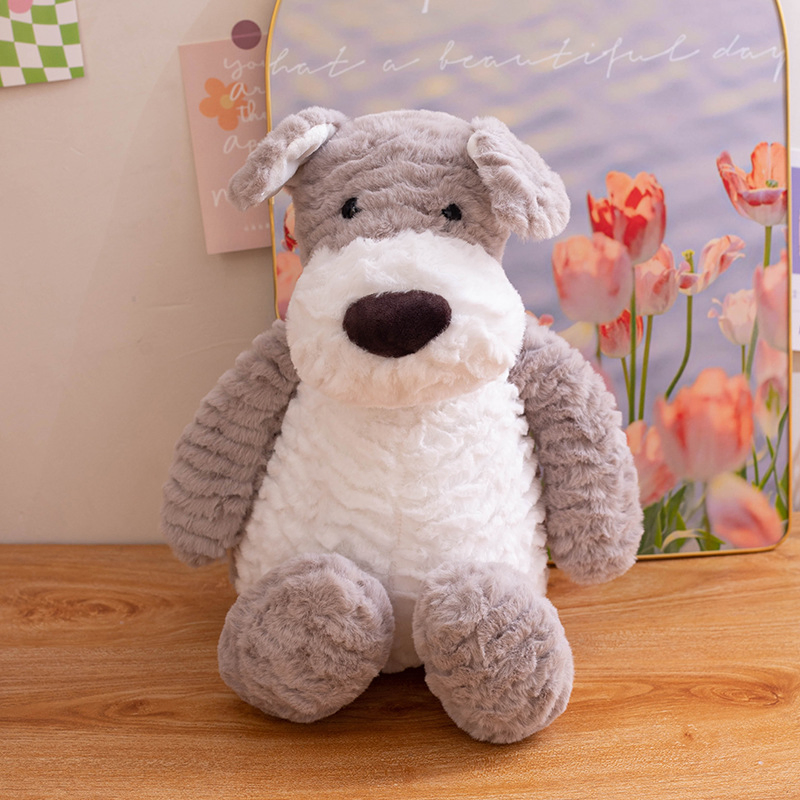 Juguete de peluche perro Teddy 18 cm animal de peluche suave con alivio del estrés y detalle bordado para todas las edades