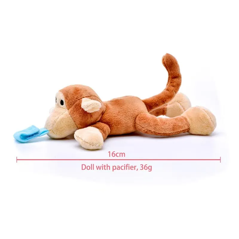 2025 Juguete de peluche de delfín con chupete de silicona pura azul bebé