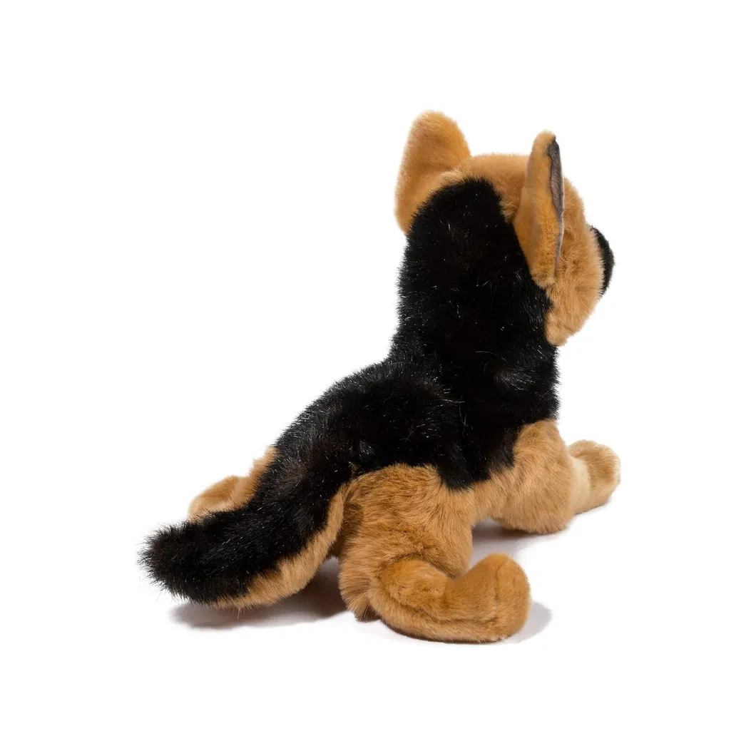 Perro de peluche de pastor alemán suave, juguete de simulación personalizado